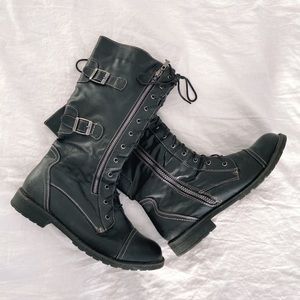 Tall Combat Biker Boot